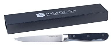 Hanseküche Kochmesser – Hochwertiges Allzweckmesser aus Spezialklingenstahl geschmiedet – Scharfes Küchenmesser, Gemüsemesser, Obstmesser, Schneidemesser mit Edelstahlklinge, scharf, Messer