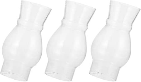 SEWACC 3 Uds Lámpara de Vela de Cristal DIY Cubiertas de Lámpara de Queroseno Lámpara de Aceite Globo Portavelas Manga Cubierta de Lámpara de Aceite Transparente Pequeña a Prueba de