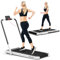 COSTWAY 2 in 1 Laufband klappbar 2,25HP, Walking Pad unter dem Schreibtisch mit APP, Bluetooth und Fernbedienung, 1-12 km/h, Laufband für Zuhause