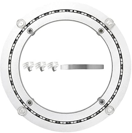 12in / 24in / 18-Zoll-Drehtisch-Basislager, Rotierende Metall-rotierende Hardware-Drehtellerlager Ring, Tischlager For Glas Granit Oder Holzküchen-Ding-Tisch (Color : Silver, Size : 350mm (14 inches