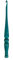 Ommi Stromlinienförmige Häkelnadel mit ergonomisch geformten Griff | Handgefertigte Häkelnadel, 17,8 cm Länge, Stricknadel, Kunsthandwerk | Tolles Geschenk! (Turquoise, 7 mm)