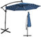 KOMFOTTEU Parasol Déporté avec LED, φ300 cm, Parasol de Jardin, Support et Rotation à 360 °, Parasol Inclinable, pour Terrasse, Piscine, Café, Hauteur intérieur de 230 cm (Bleu)