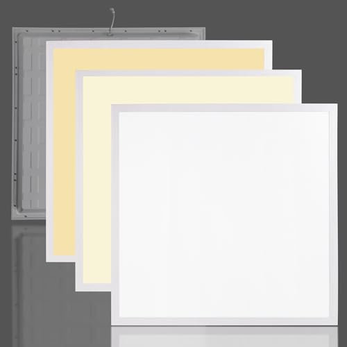 MOSSODOR 600x600 LED Backlit Ceiling Panel Light – 2pcs 6000K Cool White LED Ceiling Lights for Office