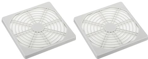 PATIKIL 120mm Fan Finger Grill, 2 Pack Grill Protector Guard Fan Protective Cover for 120x120mm Exhaust Fans for Equipment Computer DIY, White