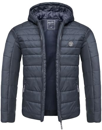 Amaci&Sons Herren Steppjacke Outdoor Basic Patch Jacke 9109 Navyblau XXL
