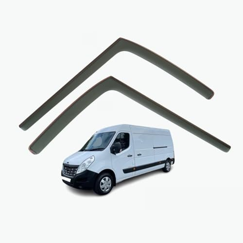 Set mit 2 Windabweisern, kompatibel mit Renault Master, passend für Nissan NV400 & Interstar, passend für Opel Movano 2010 2011 2012 2013 2014 2015 2016 2017 2018 2019 202020 2021 2022 2023 2024