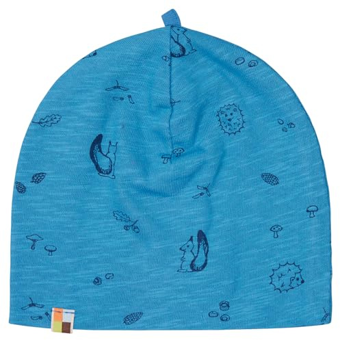 loud + proud Unisex Kinder Slub Jersey mit Druck, GOTS Zertifiziert Beanie-Mütze