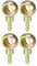 Hihaha Raccordo a barra filettata per tubo flessibile con bullone banjo Adattatore per linea freno carburante per auto moto Metallo resistente 14mm ID 6mm OD / 4 pezzi tonalità bronzo