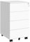 SONGMICS Schubladenschrank, Rollcontainer, mobiler Aktenschrank, Metallschrank, Druckertisch, abschließbar, 4 Schubladen, vormontiert, Büro, Homeoffice, 45 x 39 x 69 cm, wolkenweiß OFC064W14