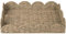 Rattan Serving Tray 19.7x14.6x3.9 Inch Grass Woven With Scalloped Edge and Built-In Handle - Rustic Decorative Rectangle Storage for Coffee Table, Living Room