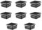 EMFA Lamellenstopfen für Vierkantrohr 140x140 mm Schwarz 8 Stück Rohrstopfen 140x140 Vierkantrohr Kunststoff vierkant 14x14 cm Stopfen Abdeckung Rohre Rohrabdeckung für Formrohr Endkappe