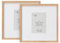 Framelane Set of 2 Bilderrahmen 30x30 Holz Eiche - FSC-Zertifiziert - Bilderrahmen mit Passepartout - Kratzfestes & Bruchsicheres Acrylglas - Hochwertiger Bilderrahmen Naturholz