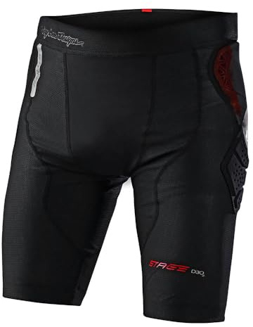 Troy Lee Designs Stage Ghost D30 Short Baselayer, Solid Black, X-Large