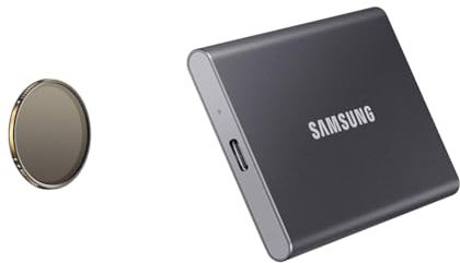 PolarPro - Vario VND - 82 mm - 2/5 stops - Edition II - Peter McKinnon - Zero vignetting & Samsung T7 Portable SSD - 1 TB - USB 3.2 Gen.2 External SSD Titanium Grey (MU-PC1T0T/WW)