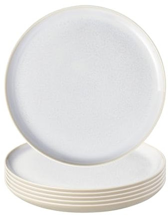 Villeroy & Boch like. by Crafted Cotton 19-5183-2640 Lot de 6 assiettes à petit-déjeuner en porcelaine de qualité supérieure Beige 21 cm