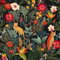 VEELIKE Papier Peint Jungle Tropical Foncé Papier Peint Foret Léopard Papier Peint Fleuri Noir 44,5 cm x 300 cm Papier Peint Adhesif Mural Botanique Papier Collant pour Meuble Chambre Salle de Bain