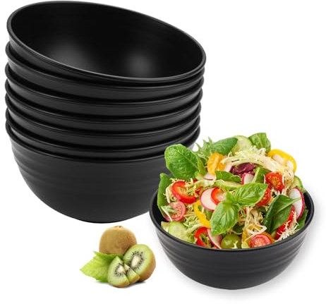 TESSTSY 8 Stück Müslischalen Kunststoff, 700 Ml FrühstücksschüSsel, Suppenschüssel Schalen, Kunststoffschalen, Cornflakes Schüssel, Müslischüssel, Bowl Schüssel, Leicht und Unzerbrechlich