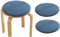 Runde Stuhlkissen 30 cm/34 cm/40 cm runde Sitzkissen rutschfeste Hocker Stuhlpolster mit Bändern für Bars Küchen Hochhocker Stuhlkissen 1/2/4 er Set (blau 30 cm (11,8 Zoll) * 2 er Set)