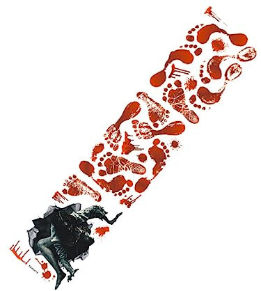 Halloween Aufkleber für Zuhause Wandtattoos Blutige Handabdrücke