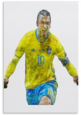 EGLOBICH Zlatan Ibrahimovic TV-Show-Poster, Wandkunst, dekoratives ästhetisches Leinwandposter, 30 x 45 cm, ungerahmt, Zlatan Ibrahimovic