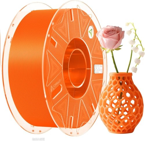 Creality Offizieller 3D Drucker Filament, Hyper PLA RFID Filament, 1,75 mm 3D-Druckfilament für Hochgeschwindigkeitsdruck, Maßgenauigkeit +/-0,02 mm, 1 kg/Spule – Orange