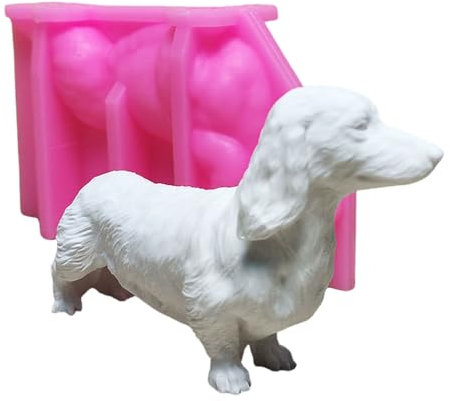 Morain Silikonform in Dackel-Form, Sammlerstück, Dackel, Ornament, Form für Büro und Café