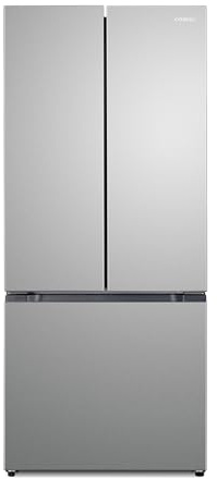 COSMO COS-RFFV183RS 30 in. Vista Collection 17.5 cu. ft. Counter Depth 3-Door French Door Refrigerator, Freezer Drawer, Stainless Steel