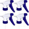 4 Pcs Spray Bottle Nozzles Heavy Duty Spraying Bottle Replacement Part Leak Proof Mist Water Bottle Spray Nozzle for Adjustable Sprayer for Bottles 16Oz 24Oz 32Oz (White & Blue)