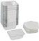 Relaxdays Aluschalen mit Deckel, 100er Set, 260 ml, zum Backen & Grillen, Assietten für Gastronomie, Alubehälter, Silber
