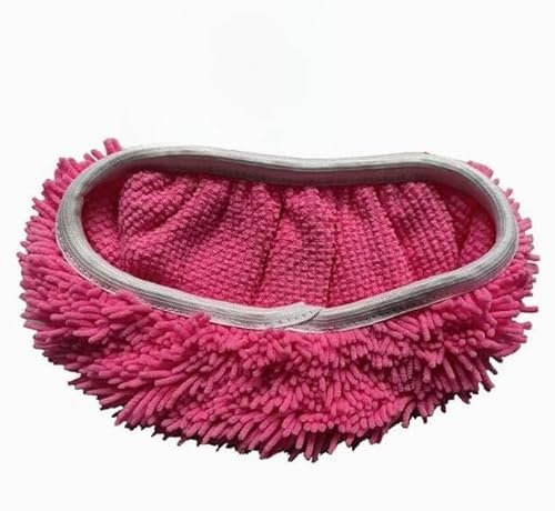 KEEPOW 6 Pezzi Rosa per Swiffer Lavapavimenti, Cuffietta In Microfibra per Swiffer Mocio Lavapavimenti, Chenille - Ottimo Effetto Pulente, Riutilizzabili per Swiffer Panni Catturapolvere