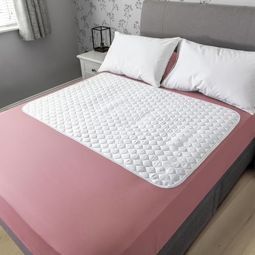 Hygge Sheets®️ Bamboo Organic Incontinence Bed Sheets for Adults & Kids | No Wings | 132x86cm | 100% Waterproof Bed Wetting Sheets | Bed Protectors for Incontinence | Reusable and Washable Bed Pad
