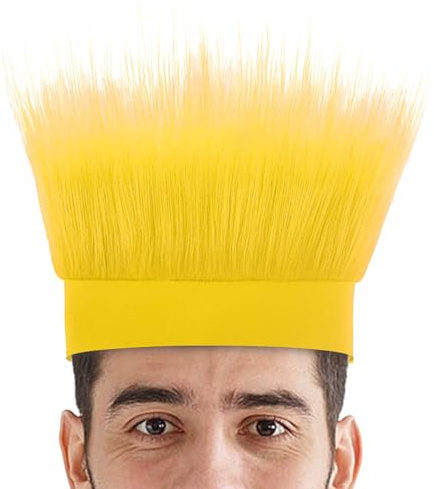 Genérico Troll-Stirnband, verrückte Haarperücke, Zubehör für Kostüme, Haarreif, bequeme Mützen für den Tag des Geistes, Sportveranstaltungen und Cosplay