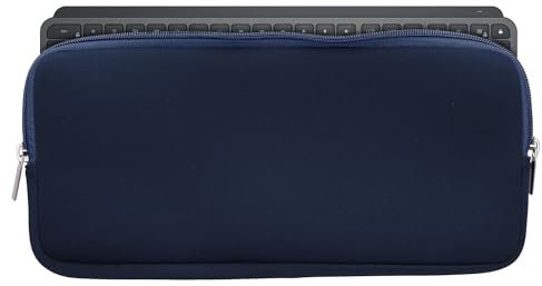 kwmobile Neoprene Case Compatible with Logitech Mx Keys Mini Wireless - Case for Keyboard Soft Travel Sleeve - Dark Blue