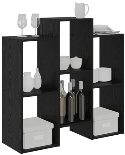 vidaXL Sideboard Schwarz Eichen-Optik 90 x 30 x 90 cm, Wohnzimmer, modernes Design, langlebige Materialien, vielseitige Aufbewahrungslösungen, praktisch und stilvoll, für jeden Raum