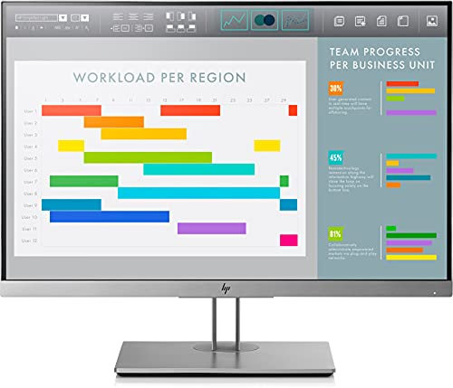 HP EliteDisplay E243i 24 Full HD IPS Noir, Argent écran Plat de PC - Écrans Plats de PC (61 cm (24), 1920 x 1200 Pixels, LED, 5 ms, 300 CD/m², Noir, Argent)