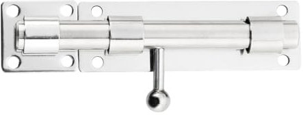 Alise 6 inch Barrel Bolt Latch,Slide Bolt Latch,Heavy Duty Solid SUS304 Stainless Steel Slide Lock for Wooden Fence,Barn Door,Interior or Outdoor Door. Chrome