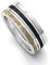 DUR Damen Ring Marina aus Sterling-Silber in der Farbe Silber-Sand-Schwarz, Ringgröße: 52, R4707.52
