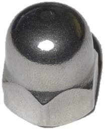 25 Stück Hutmuttern M8 - DIN 1587 - A2 - Edelstahl - hohe Form - Muttern - V2A (25, M8)