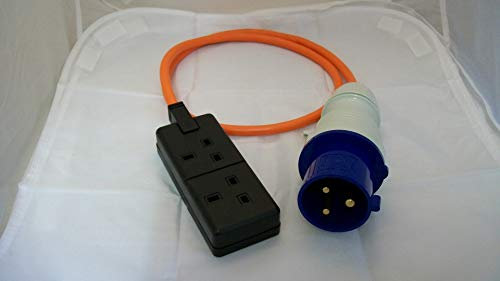Generator 32 Amp Plug To 13 Amp Twin Socket 2.5mm cable (2m)