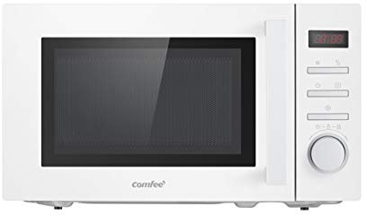 Comfee CMSN 20di wh Mikrowelle / Solo-Mikrowelle mit Express-Funktion/ 8 voreingestellte Menüs/ Timer/Innenbeleuchtung/ LED-Digitalanzeige/20L / 700W /Weiß