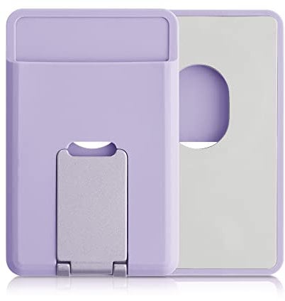 kwmobile Kartenhalter kompatibel mit Apple iPhone 16/15 / 14/13 / 12 Serie - Kartenfach Halter magnetisch mit Standfunktion - Handy Kartenetui kompatibel mit MagSafe - Pastell Lavendel