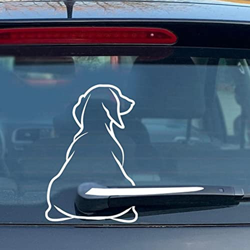 ZXCVWWE Lustiger Hunde-Aufkleber für Pkw-Heckscheibe und Heckscheibenwischer, wackelnder Schwanz, reflektierender Vinyl- Auto-Aufkleber