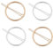 Pinces à Cheveux Métal 4 Pièces Pinces à Cheveux Géométriques, Décoratives Bijoux de Coiffure Accessoires pour Fille Femmes Fête Mariage