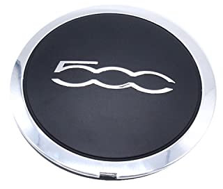 SHLPDFM 1x Nabendeckel Felgendeckel Radnabendeckel Radkappe mit Chromrand für F-i-a-t 500 51884863