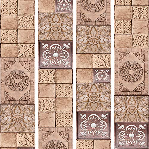 murando PREMIUM PURO Tapete Realistische Tapete ohne Rapport und Versatz 10m Vlies Tapetenrolle Wandtapete modern design Fototapete Orient Abstrakt Fliese p-A-0005-j-a