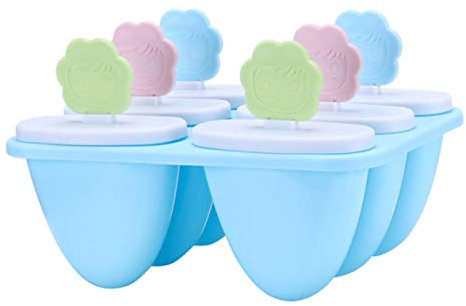 BESTonZON 2 Stück 6 Eismaschinenform Eislutscher Formt St?cke Eis Am Stiel Tabletts Silikon Lutscherform Eiswürfelbeh?lter Schokoladenformen Pan Maker Tool Eisform Lächelndes Gesicht