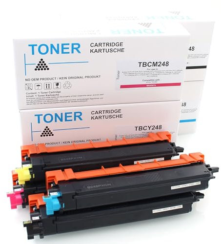 ABC Kompatibles Set 4X Toner für Brother TN248 DCP-L3515cdw DCP-L3520cdw DCP-L3520cdwe DCP-L3527cdw DCP-L3555cdw DCP-L3560cdw HL-L3215cw HL-L3220cw HL-L3220cwe HL-L3240cdw
