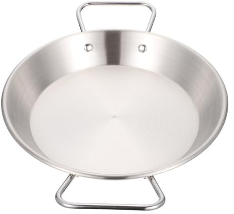 Alipis Stainless Steel French Fries Holder Double Pan Snack Bowl Fries Plate Handles for Home Restaurant Use