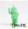 Stoobz Nain de Jardin en résine Doigt d'honneur 7 x 8 x 20 cm Vert