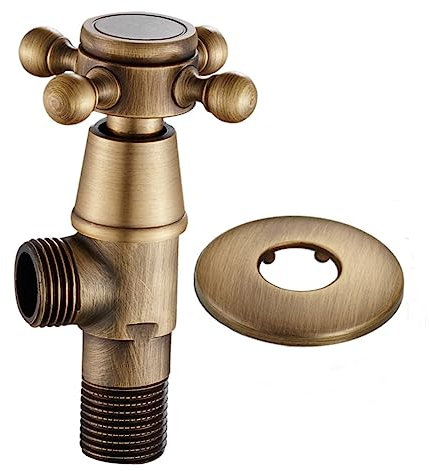HOMSFOU Vintage Badezimmer Eckventil Aus Massivem Absperrventil Für Toilette Und Waschbecken Retro Design Und Langlebig Ideal Für Küchen Und Badezimmer